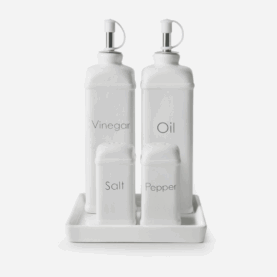 Set Aceitera-Vinagrera-Salero-Pimentero Vintage