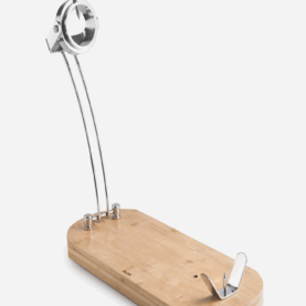 Jamonero plegable + Giratorio bambú + Inox